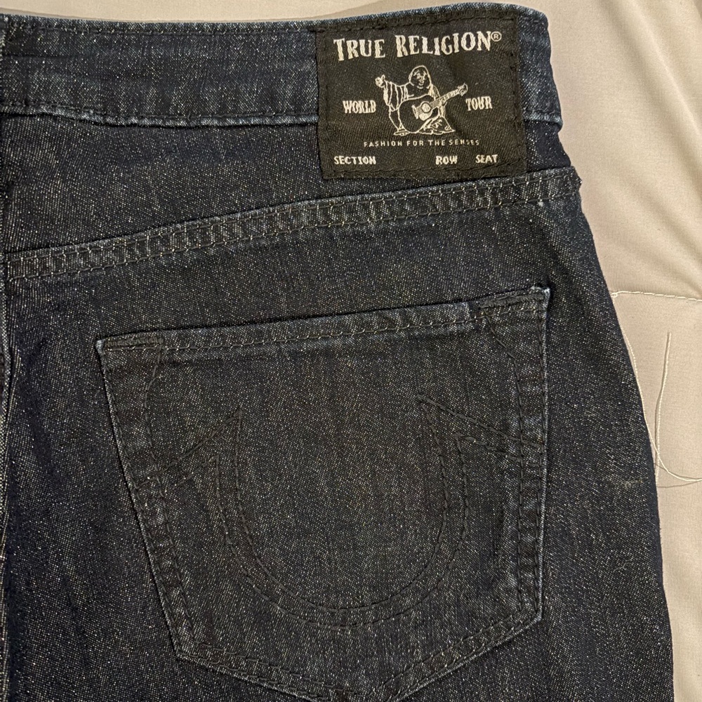 True Religion Sparkly Dark Blue Jeans - Picture 1 of 5